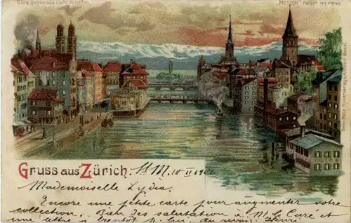 Gruss aus Zürich - Litho -188020