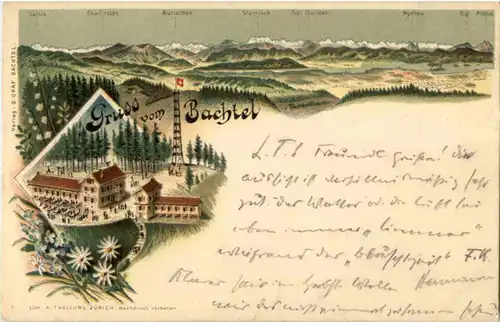 Gruss vom Bachtel - Litho -187962