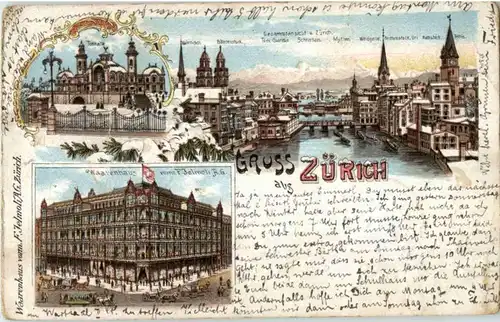 Gruss aus Zürich- Litho -188046