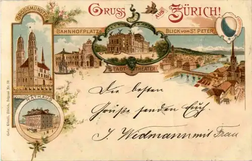 Zürich - Litho 1898 -193480