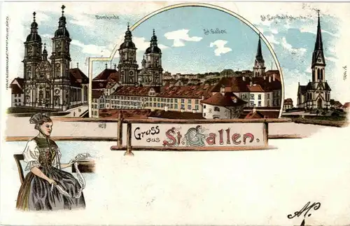 Gruss aus St. Gallen - Litho -153916