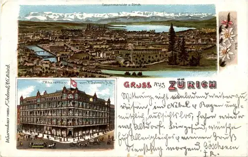 Gruss aus Zürich - Litho -188010