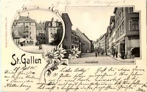 Gruss aus St. Gallen - Neugasse -154064