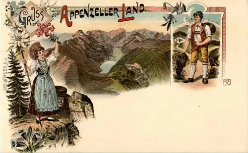 Gruss aus dem Appenzeller Land Litho -188504