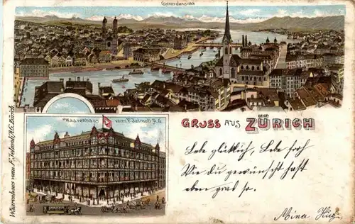 Gruss aus Zürich - Litho -188030
