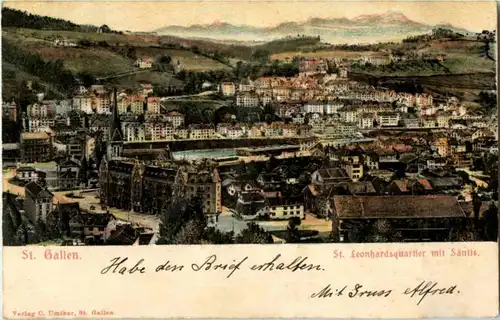 St. Gallen - St. Leonhardsquartier - Prägekarte -154200