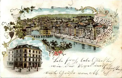 Gruss aus Zürich - Litho -187992