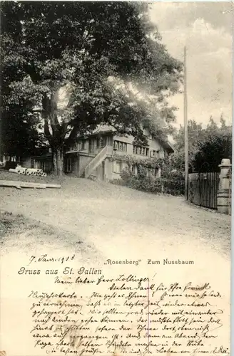 Gruss aus St. Gallen - Rosenberg - Zum Nussbaum -154262