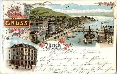 Gruss aus Zürich - Litho -188032