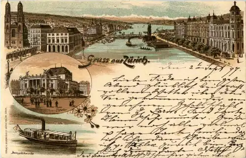 Zürich - Neujahr - Litho 1897 -193478