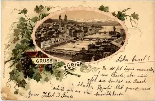 Gruss aus Zürich - Litho -187994