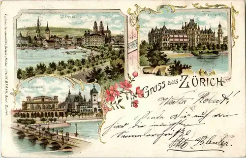 Gruss aus Zürich - Litho -188034
