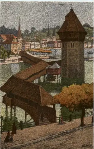 Luzern - Künstlerkarte E. Schlatter -194174