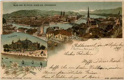 Gruss aus Zürich - Litho 1897 -193448