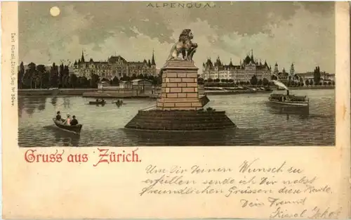 Gruss aus Zürich - Litho -188016