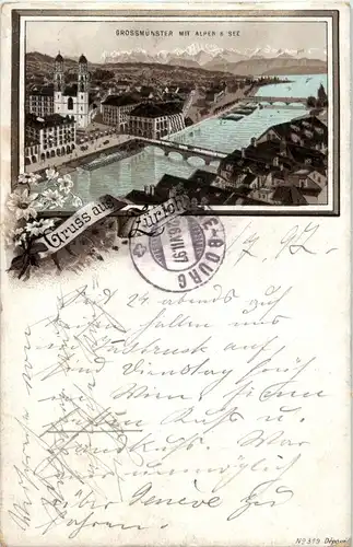 Gruss aus Zürich - Litho 1897 -193548