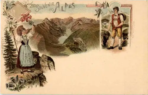 Souvenir des Alpes - Litho -188502