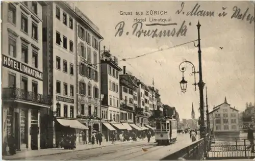 Zürich - Hotel Limatquai mit Tram -193372