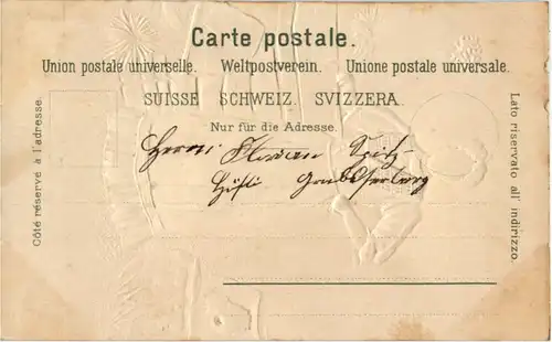 Appenzellerin mit Seidenrock - Prägekarte -188450