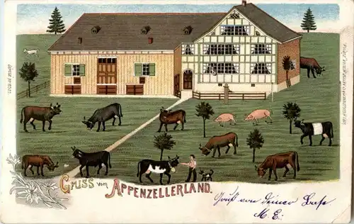 Gruss aus Appenzell Land - Sonderstempel Rückseite -188554