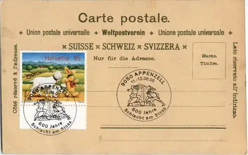 Gruss aus Appenzell Land - Sonderstempel Rückseite -188554