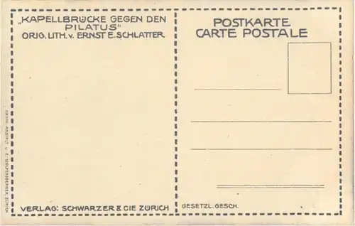 Luzern - Künstlerkarte E. Schlatter -194176