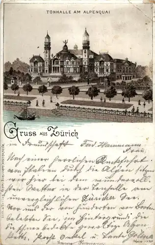 Gruss aus Zürich - Litho 1896 -193550