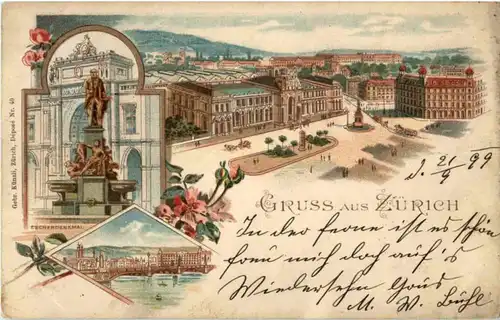 Gruss aus Zürich - Litho -193288