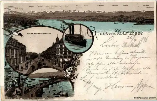 Gruss aus Zürich - Litho 1896 -193552