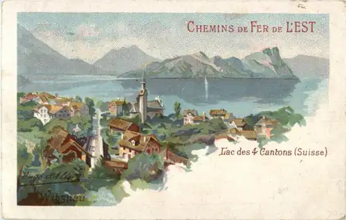 Vitznau - Litho - Chemin de Fer de L Est -194140