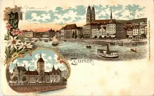 Gruss aus Zürich - Litho -193290
