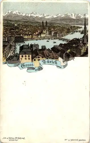 Gruss aus Zürich - Litho -193554