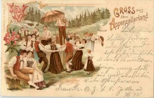 Gruss aus dem Appenzellerland - Litho -188524
