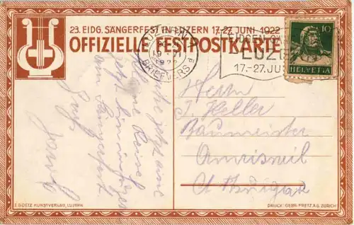 Luzern - Sängerfest 1922 -193674