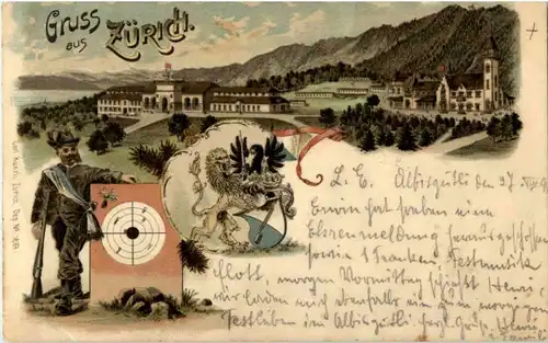 Gruss aus Zürich - Litho 1899 -193216