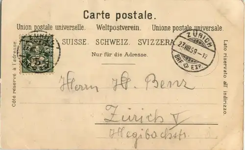Gruss aus Zürich - Litho 1899 -193216