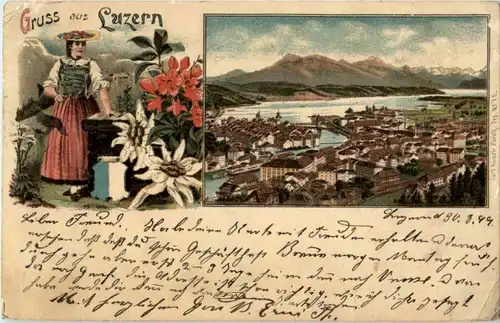 Gruss aus Luzern - Litho -193970