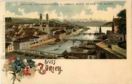 Gruss aus Zürich - Litho -193446