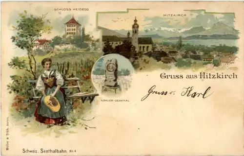 Gruss aus Hitzkirch - Litho -194584