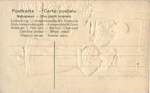 Luzerner und Zürichertracht - Rock aus Seide - Prägekarte -195056