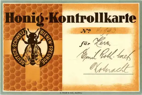 Romanshorn - Honig Kontrollkarte 1948 -196534