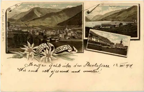 Gruss aus Davos - Litho -196048