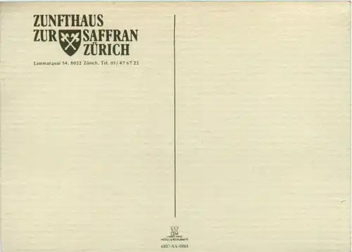 Zürich - Zunfthaus zur Saffran -198146