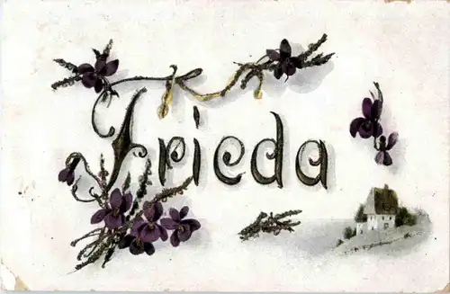 Karte mit Namen Frieda -197358