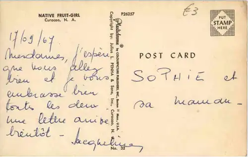 Curacao - Native Fruit Girl -197476