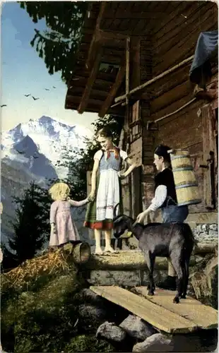 Alm mit Ziege -197324