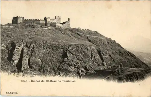 Sion - Ruines du Chateau de Tourbillon -159614