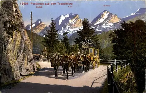 Postgruss aus dem Toggenburg - Postkutsche -198408