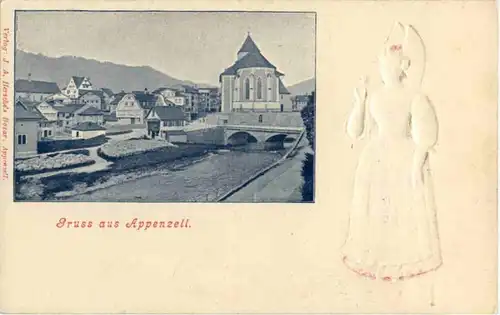 Gruss aus Appenzell - Prägekarte siehe Rückseite -189096