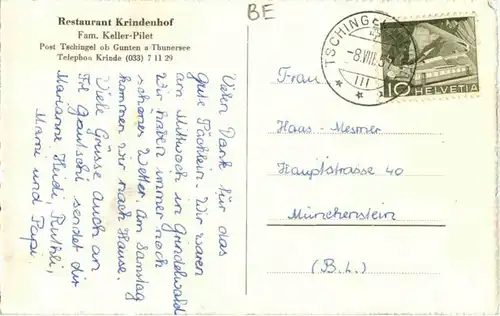 Post Tschingel ob Gunten - Restaurant Krindenhof -160308